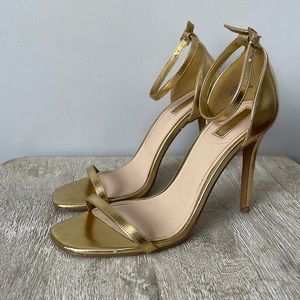 Gold Heeled Sandals
